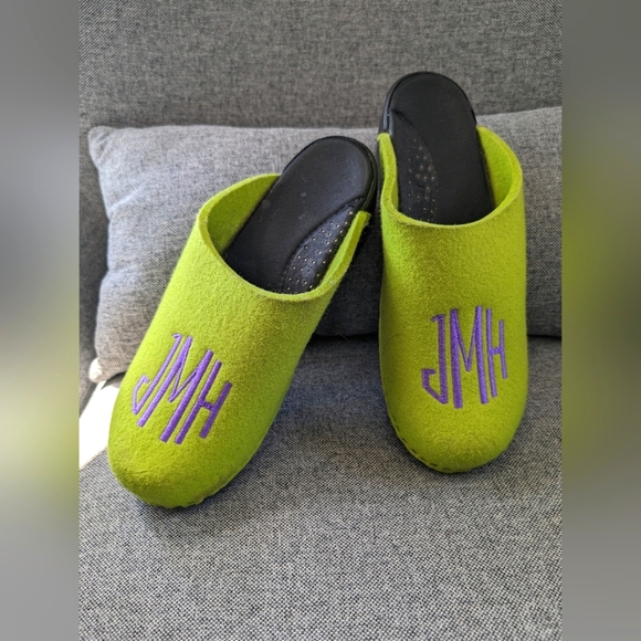 Anna Shoes - ANNA monogrammed Clogs Mules